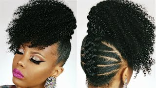 HIGH PUFF TUTORIAL W NATURAL HAIR CLIPINS  BETTER THAN BRAIDLESS CROCHET HERGIVENHAIRTASTEPINK [upl. by Aynotak]