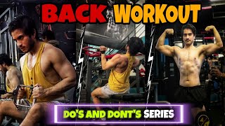 Dos And Donts On Back Workout [upl. by Tutto772]