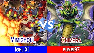 Mimighoul Vs Chimera Fiendsmith  Ighi01 Vs fumbi97  High Rated  Dueling Book [upl. by Carder845]