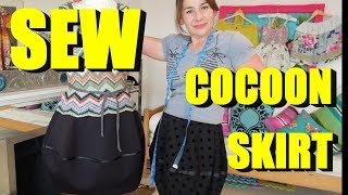 How to Sew a Cocoon Skirt  Sewing Tutorial [upl. by Norrad]