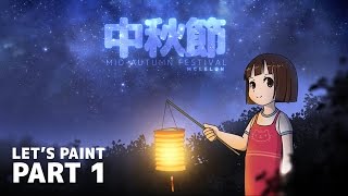 Photoshop Painting  Anime Girl With Lantern Part 1 [upl. by Bayard]