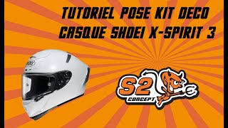 S2 Concept  Pose kit déco de casque Shoei XSpirit 3 [upl. by Tomkiel686]