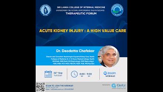 Acute Kidney Injury by Dr Deodatta Chafekar  Consultant Nephrologist [upl. by Barnaba]