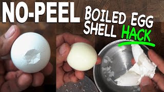 NO PEELING EGG SHELL HACK How to Remove Boiled Egg Shell WITHOUT Any Peeling NoPeel Egg Trick [upl. by Sholem]