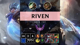 Riven Top vs Renekton  EUW Master Patch 1413 [upl. by Polish]