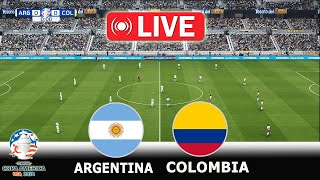 🔴LIVE  ARGENTINA vs COLOMBIA I FINAL  COPA AMERICA 2024  MATCH LIVE  REALISTIC PES GAME [upl. by Amadus]