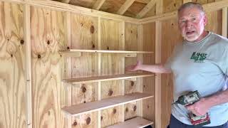 Shed Shelving Made Easy Shed Organization Ideas Yard Shed Storage [upl. by Yruy201]