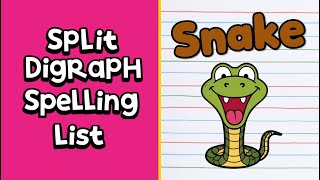 Split Digraphs Downloadable Spelling List 1st Grade Spelling List 16 [upl. by Seko33]