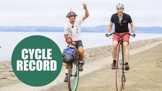 The first person to travel around the world on a unicycle [upl. by Macario]