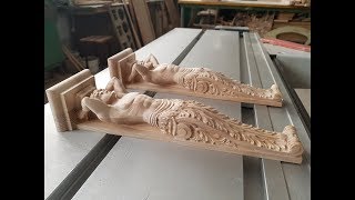 Carved Atlants with CNC machine Резные Атланты на ЧПУ [upl. by Sedberry]