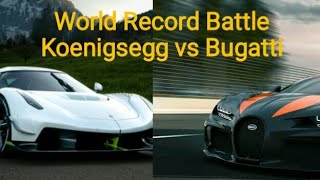 Bugatti vs Koenigsegg World Record Battle [upl. by Treblig]