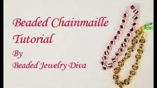 🌟Beaded Chainmaille Tutorial  Beaded Chain Maille Bracelet Tutorial [upl. by Arodaeht]