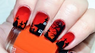 Halloween Nail Art Tutorial  DIY Halloween Nails [upl. by Eaton]