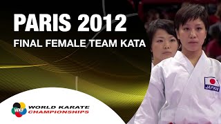 12 Karate Japan vs Italy Final Female Team Kata WKF World Karate Championships 2012 [upl. by Osnofla355]