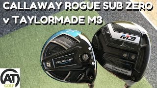 CALLAWAY ROGUE SUB ZERO v TAYLORMADE M3  LOW SPIN DRIVER BATTLE [upl. by Naihs]