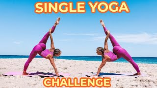 EXTREME SINGLE YOGA CHALLENGE  The Rybka Twins [upl. by Hernandez]