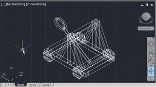 AutoCAD Tutorial 3D Catapult [upl. by Scottie308]