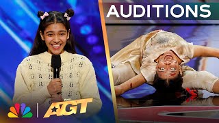 Shy Girl Arshiya FREAKS OUT The Judges  Auditions  AGT 2024 [upl. by Eda]