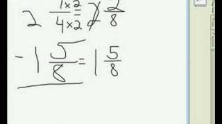 Subtracting Mixed Numbers [upl. by Hulda181]