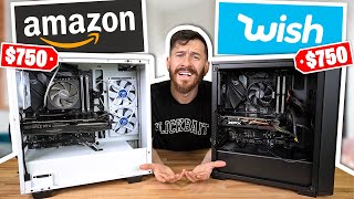 WISH vs AMAZON  Cheapest Gaming PC Build Challenge [upl. by Church]