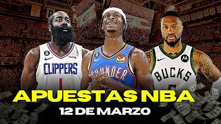 PRONÓSTICO Y APUESTAS NBA 12 DE MARZO  PARLAY GRATIS NBA 🏀🔥 [upl. by Vasquez]