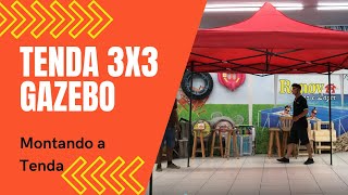 Tenda Gazebo 3x3 Sanfonada Semi Profissional Praia Piscina Churrasco [upl. by Sanoy]