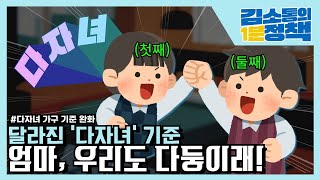 quot2명도 다자녀quot 특공부터 교육비 지원까지 더 탄탄해진 다둥이 혜택 딱 1분만 보세요  김소통의 1분정책 [upl. by Aicitan]