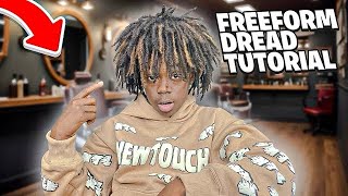 HOW TO GET FREEFORMAFRO DREADS TUTORIAL VERY EASY [upl. by Adnwahs98]