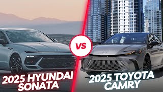 2025 Hyundai Sonata vs 2025 Toyota Camry Design Engine Features amp Pricing Comparison [upl. by Ardnod]