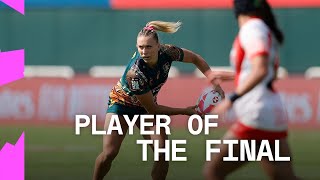 quotWe pride ourselves on our sisterhoodquot  Teagan Levi  Dubai HSBC SVNS Player of the Final [upl. by Ahsinrac]