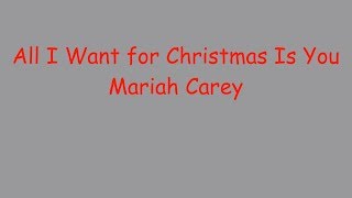 All I Want For Christmas Mariah CareyLyricsText  Robin Michels [upl. by Eillen]