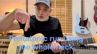 Guitar Lesson Epic E MinorPentatonic Blues Run Using The Whole Neck The Fun and Easy Way [upl. by Stanley]