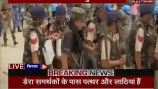 LIVE Army enters Dera HQ in Sirsa to flush out sect supporters of Ram Rahim Singh [upl. by Ennovahc]