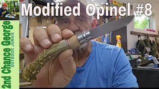 Opinel 8 modified Drop Point and Antler handle Back at it the joy [upl. by Hayifas]