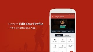 How to Edit Your Profile  The CricHeroes App [upl. by Akeenahs]