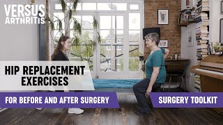 Surgery Toolkit Hip replacement exercises for before and after surgery [upl. by Eimor155]