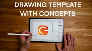 How to create a drawing template using iPad and Concepts app [upl. by Hamlani]