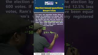 Election Based Questions Smart Trick 🤩 election question percentagequestions kgsbankingexam [upl. by Noffets]