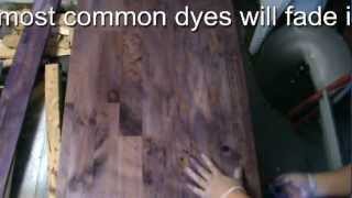 HOW TO USE FABRIC DYE TO STAIN WOOD TUTORIAL [upl. by Eyk]