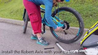 Installing and Using a Kid Trailer Thru Axle is Easy [upl. by Yentiw]