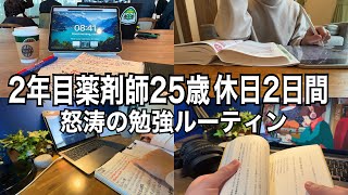 日々勉強に追われる2年目薬剤師25の休日📝📁vlog  薬剤師国家試験お疲れ様でした  Study vlog  勉強ルーティン  筋トレ [upl. by Tortosa]