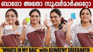 quotWHATS IN MY BAGquot with ASWATHY SREEKANTH  GINGER MEDIA [upl. by Htiduj130]