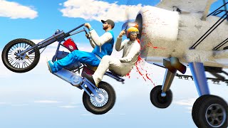 KILLER PLANES vs BIKERS GTA 5 Funny Moments [upl. by Jochbed]