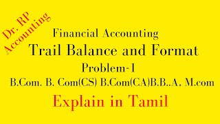 Trial Balance Problem and Formate Explaination [upl. by Lama]