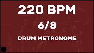 68  Drum Metronome Loop  220 BPM [upl. by Airtened]