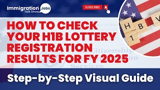 How to Check your H1B Lottery Registration Results for FY 2025 h1blottery2025 [upl. by Ophelie]