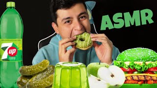 ASMR COMIENDO COMIDA VERDE💚🐸💤 [upl. by Nnairahs]