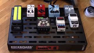 Pedalboard build with WARWICK ROCKBOARD amp handsome Gearmanndude [upl. by Acinelav804]