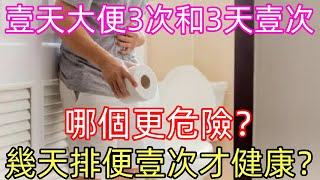 壹天大便3次和3天壹次 哪個更危險？幾天排便壹次才健康？健康常識養生保健健康健康飲食 [upl. by Ztnaj]