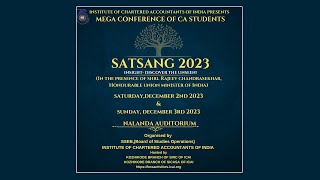 SATSANG 2023  MEGA CONFERENCE OF CA STUDENTS  02DEC2023 [upl. by Selway]